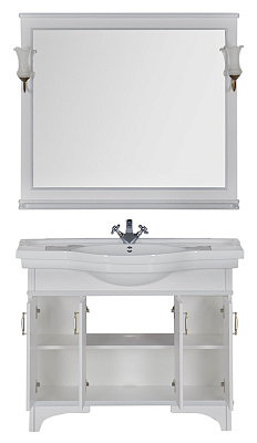 Мебель для ванной Aquanet Валенса 110 белый краколет/серебро