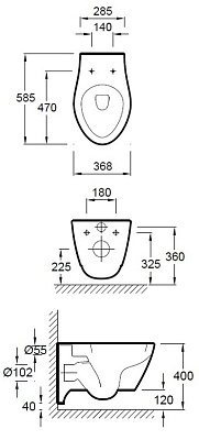 Унитаз подвесной Jacob Delafon Via E1744