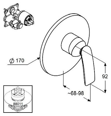 Смеситель Kludi Balance 526550575 для душа
