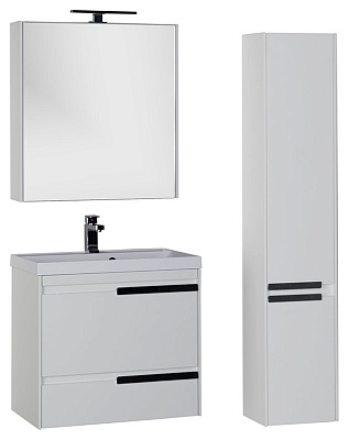 Тумба с раковиной Aquanet Тиволи 70 белая