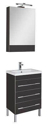 Тумба с раковиной Aquanet Верона 58 черная