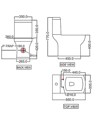 Унитаз-компакт Jaquar Lyric LYS-WHT-38751P