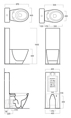 Унитаз-компакт Simas Bohemien CT 09