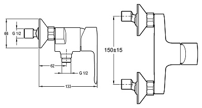 Смеситель Jacob Delafon July E16029-4-CP для душа