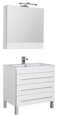 Тумба с раковиной Aquanet Верона 90 белая