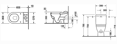 Унитаз-компакт Duravit Starck 3 0126090000