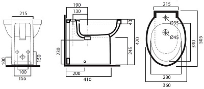 Биде напольное Am.Pm Bliss