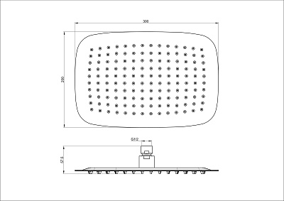 Верхний душ WONZON & WOGHAND, Черный матовый WW-88DP03-MB