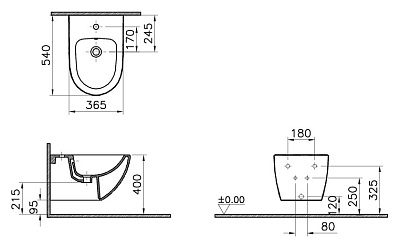 Биде подвесное VitrA Sento