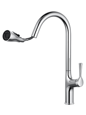 Смеситель для кухни с выдвижным изливом WONZON & WOGHAND, Хром WW-AE54123-CR