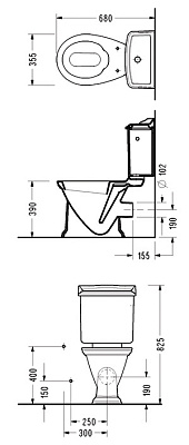 Унитаз-компакт Serel Krizantem 5806