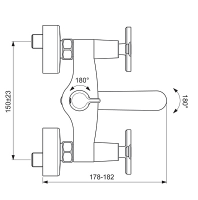 Смеситель Vidima Art BA328AA для ванны с душем