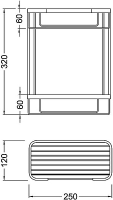 Полка двойная Timo Nelson 160083/02 антик