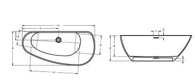 Ванна из литьевого мрамора RIHO Granada 170