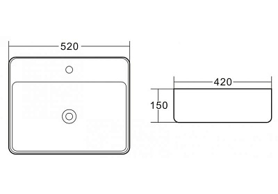 Раковина BelBagno BB1367 накладная