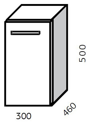 Тумба Cezar Clarus черная с б/к