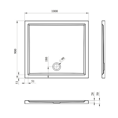 Поддон для душа Lavinia Boho One 100x90 37016100