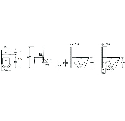 Напольный унитаз Lavinia Boho Biore Rimless 3304001R