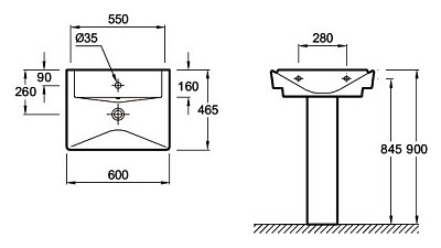 Раковина Jacob Delafon Reve E4802