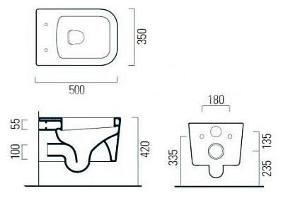 Унитаз подвесной GSI Traccia 691611