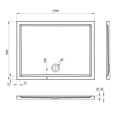 Поддон для душа Lavinia Boho One 120x90 3701812S с сифоном
