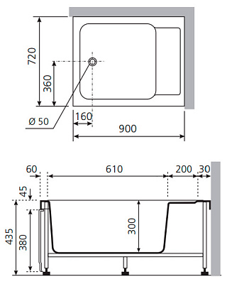 Поддон для душа Novellini Cup 4 90x72 см правый