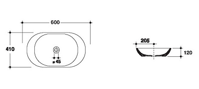 Раковина Disegno Ceramica Ovo 976/B3