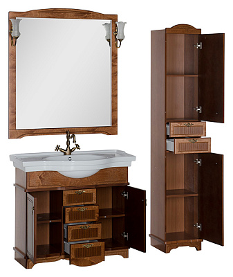 Мебель для ванной Aquanet Луис 100 NEW темный орех