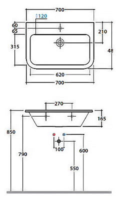 Раковина Globo Stone SSN06.BI