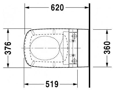 Унитаз подвесной Duravit DuraStyle 2537590000
