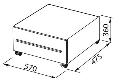 Тумба Aquanet Нота 58 подкатная светлый дуб