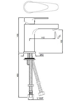 Смеситель для раковины Jaquar Vignette Prime VGP-CHR-81011B