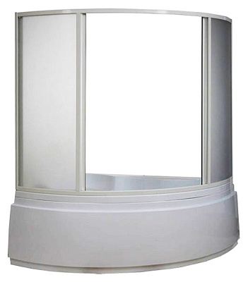 Шторка на ванну Bas Лагуна (4 ств. пластик)