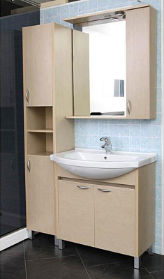 Зеркало-шкаф Aquanet Донна 80 светлый дуб