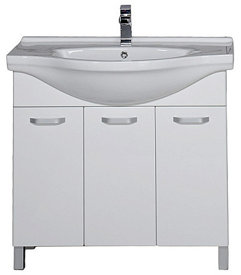 Тумба с раковиной Aquanet Глория 90 белая