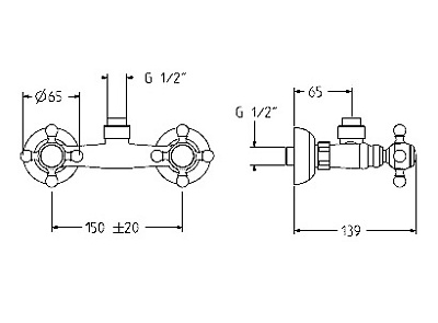 Смеситель Gattoni Vivaldi 12077C0 для душа