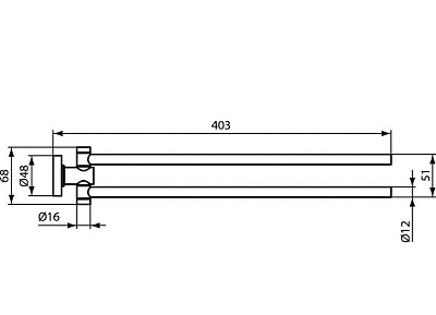 Полотенцедержатель Ideal Standard IOM A9131AA двойной поворотный