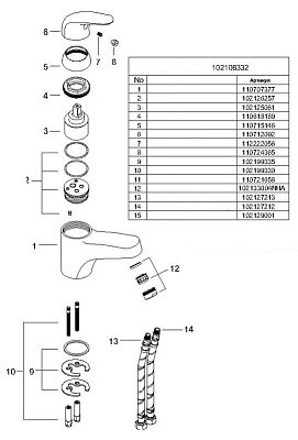 Смеситель E.C.A. Mix S 102108301 для раковины