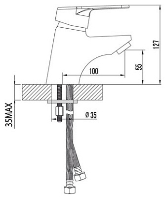 Смеситель Lemark Luna LM4106C для раковины