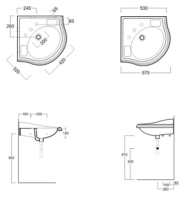 Раковина Simas Arcade AR884