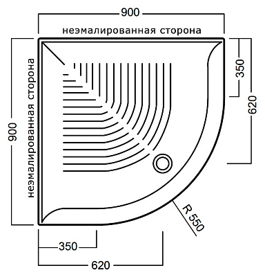 Поддон для душа Hatria Drop Y0GF 90x90