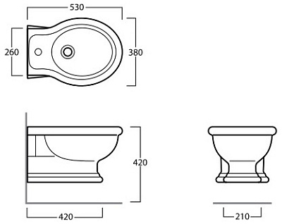 Биде подвесное Simas Lante LA19