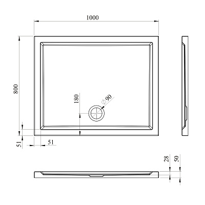 Поддон для душа Lavinia Boho One 100x80 37015100