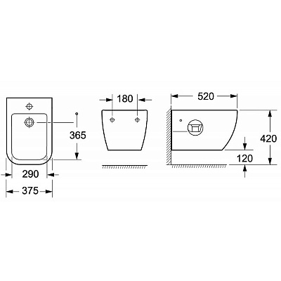 Биде подвесное BelBagno Genova BB1104BH