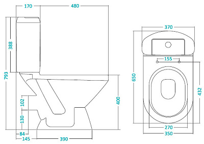 Унитаз-компакт Santek Сенатор WH110067