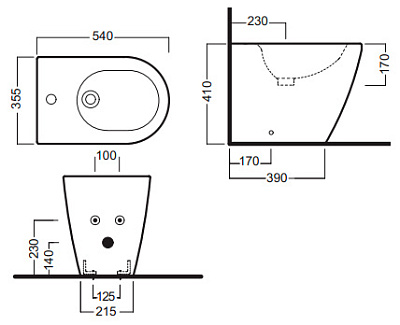 Биде напольное Hatria Fusion
