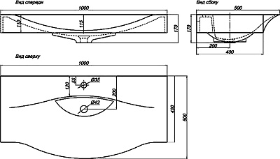 Раковина мебельная Aqwella 5 stars Бергамо 100