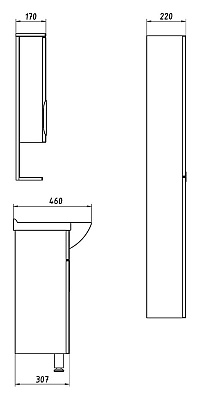 Шкаф-пенал ASB-Mebel Санремо 30