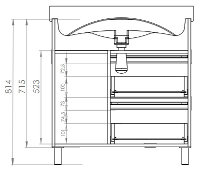Тумба с раковиной Aquanet Доминика 90 белая