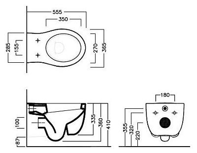 Унитаз подвесной Hatria Le Fiabe